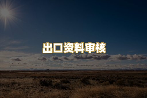出口资料审核