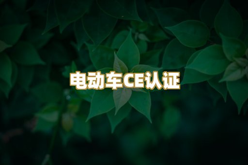 电动车CE认证